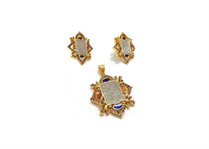 Gold Plated | CZ Studded Pendant Sets